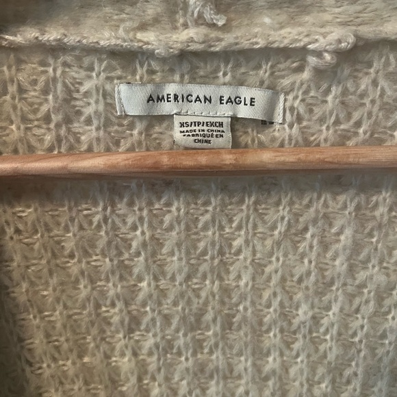 American Eagle Cozy Cream Open-Front Sweater/Cardigan Size XS - Picture 2 of 4